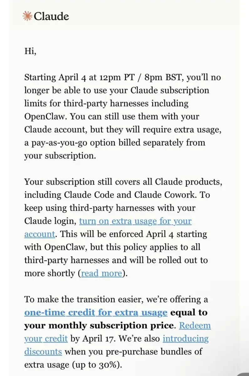 It's no longer free to use Claude through third-party tools like OpenClaw - 1
