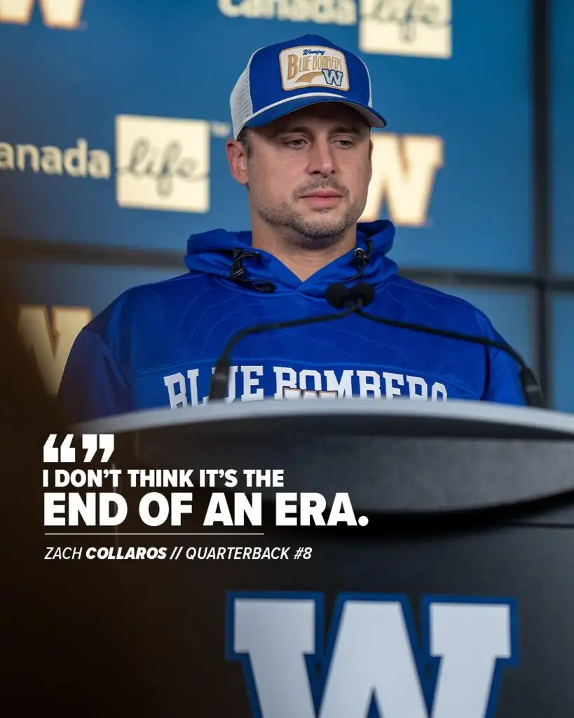 Winnipeg Blue Bombers QB Zach Collaros says 2026 CFL season could be his last - 1