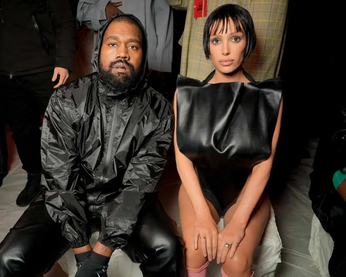 Bianca Censori models a skintight blue catsuit as she supports husband Kanye West's comeback concerts - 3