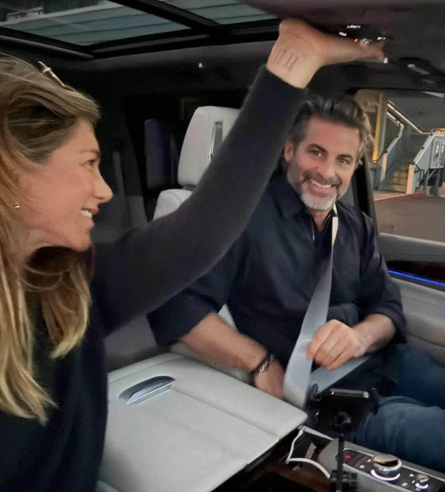 Jennifer Aniston and boyfriend Jim Curtis thrill fans as they join Jason Bateman and Bradley Cooper in surprising fellow 90s sitcom star Sean Hayes at his one-man show: 'Friends and Will & Grace in one picture!' - 1