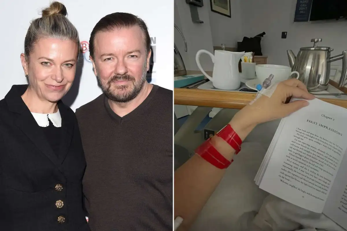 Ricky Gervais' partner Jane Fallon shares a positive health update following surgery after being diagnosed with breast cancer - 4