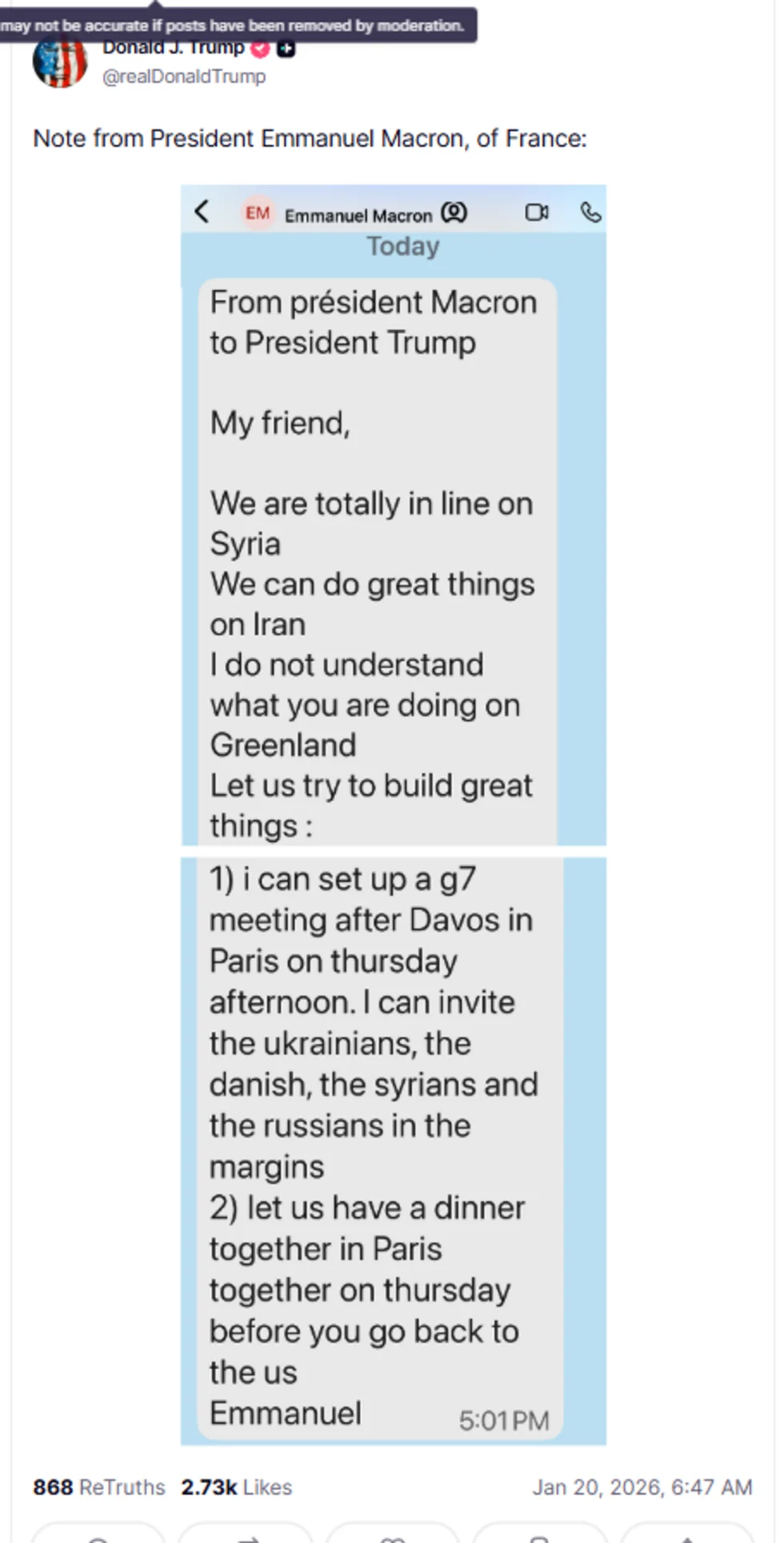 Emmanuel Macron reacts to Trump leaking his WhatsApp message, drops ‘civilisation’ truth bomb - 2