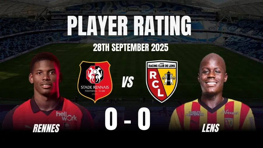 PLAYER RATINGS I Lens 3-1 Rennes: Resilient Sang et Or secure tenth consecutive home win in Ligue 1 - 2