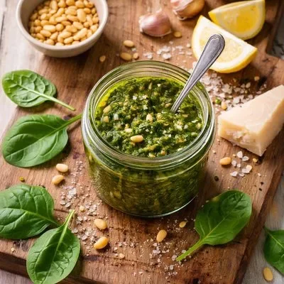 Spinach and Pine Nut Pesto - 1