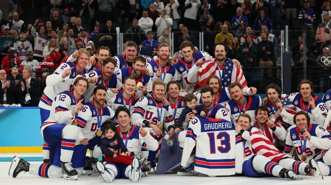Team USA Celebrates Olympic Hockey Win With Johnny Gaudreau’s Kids - 1
