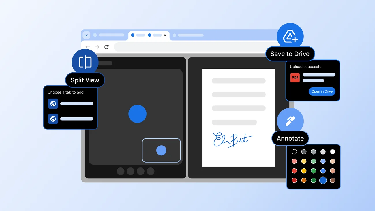 Google Chrome gets split view, built-in PDF editing and ‘Save to Google Drive’ option for downloads - 3