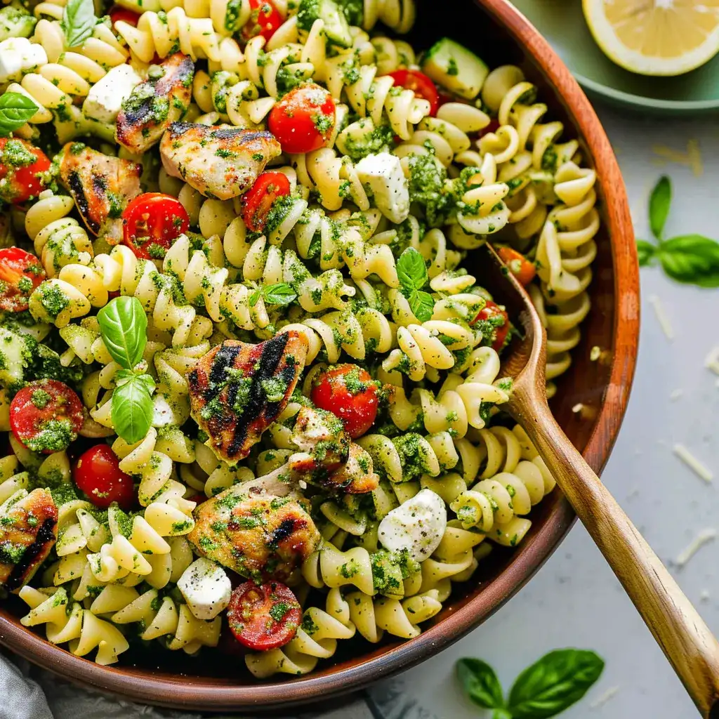 Warm Grilled Chicken Salad With Pesto - 1