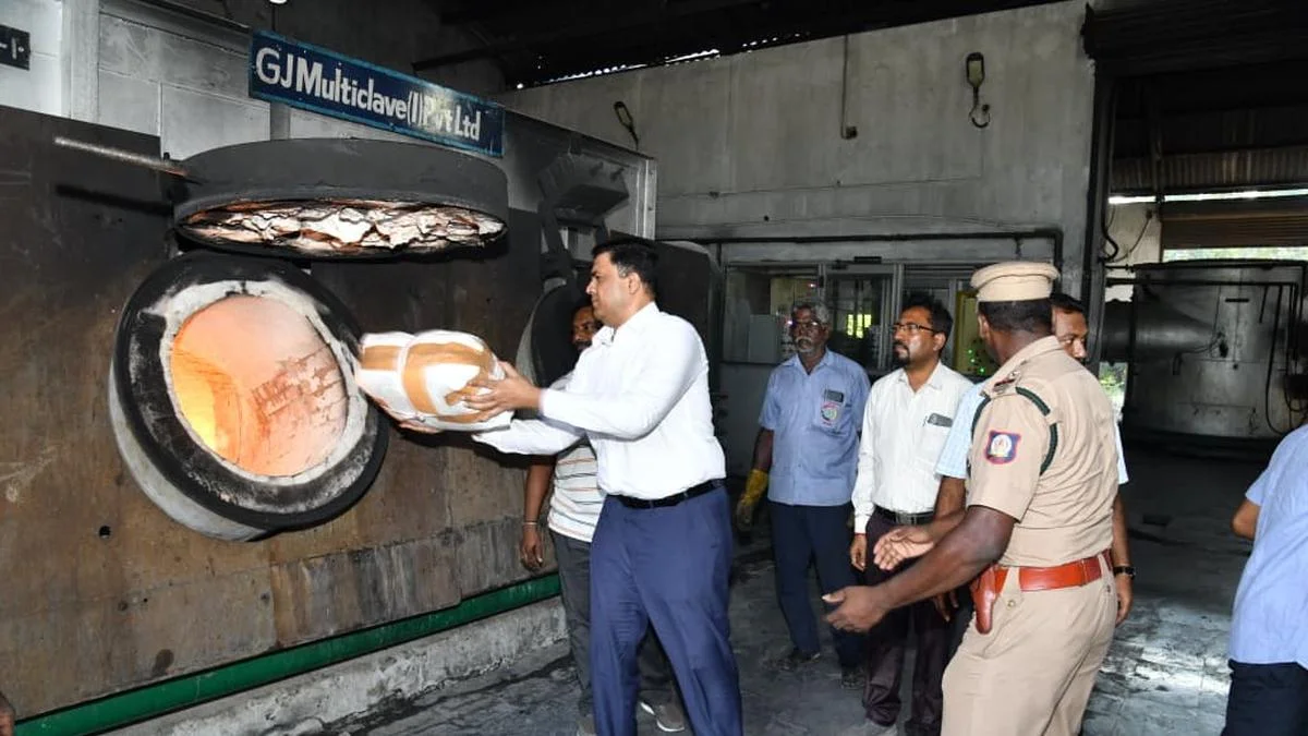 Greater Chennai Police destroy over 2,000 kg of ganja - 1