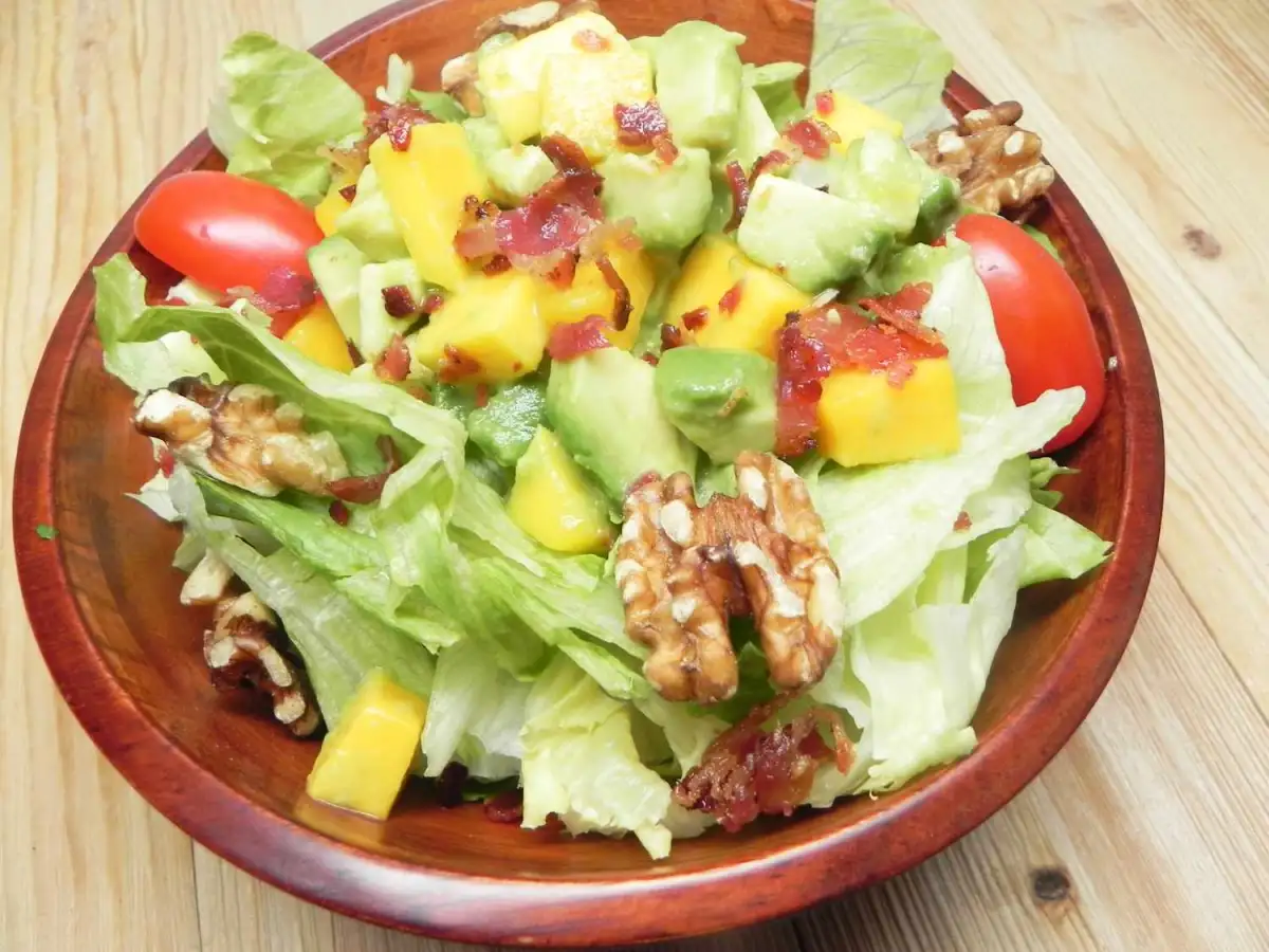 Mango-Avocado Salad With Candied Walnuts - 1