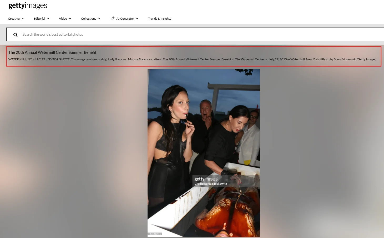 Conspiracy Posts Claim Lady Gaga Ate Human Flesh With Epstein — Turns Out It's From 2013 Art Event - 3