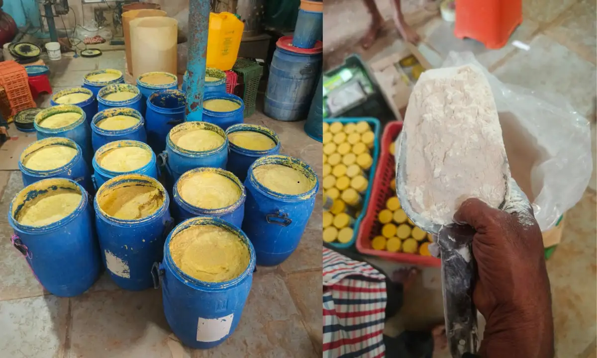 Four arrested for manufacturing adulterated ginger-garlic paste in Lalapet - 1