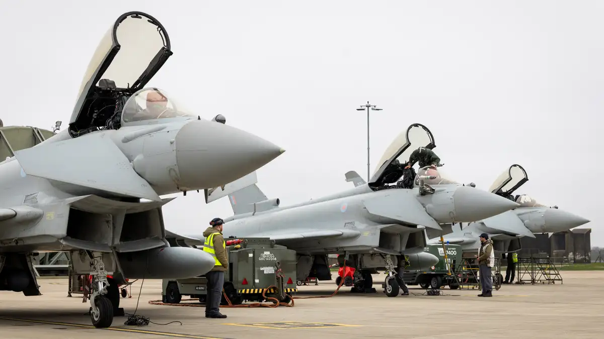 RAF Typhoon jets in action over Bahrain - 2