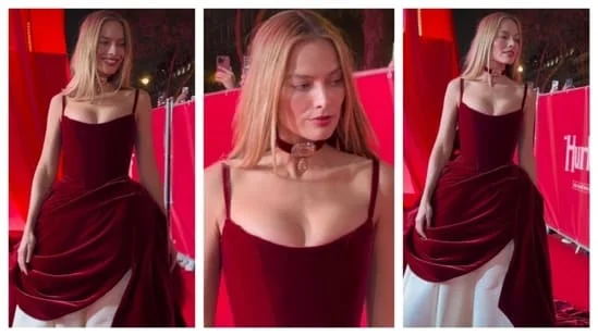 Margot Robbie stuns in a corset and distressed mini skirt as she cosies up to co-star Jacob Elordi during Sydney photoshoot following Wuthering Heights premiere - 1