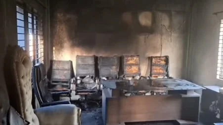 BNP office set ablaze in Bangladesh's Rupganj days after party's landslide election victory - 1
